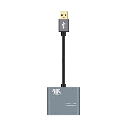 HDMI-compatible to USB High Clarity Board Game Record Live Streaming Broadcast Video Capture Card - Grey