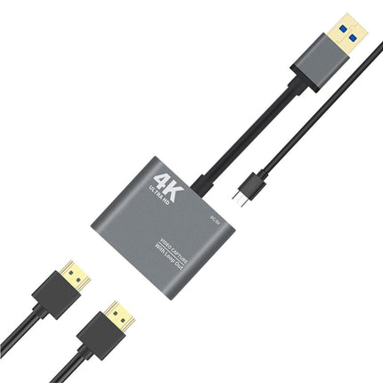 HDMI-compatible to USB High Clarity Board Game Record Live Streaming Broadcast Video Capture Card - Grey