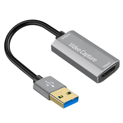 HDMI-compatible to USB Video Capture Card Game Camera Recorder Live Streaming Webcasting - Grey
