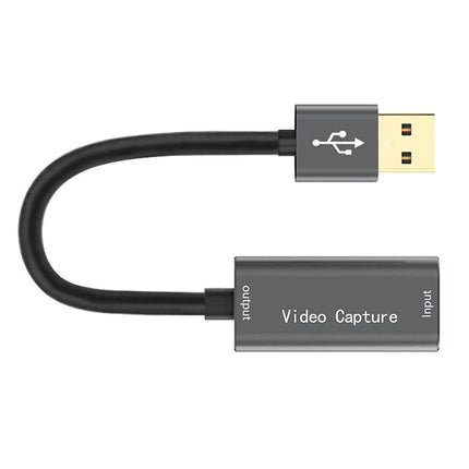 HDMI-compatible to USB Video Capture Card Game Camera Recorder Live Streaming Webcasting - Grey