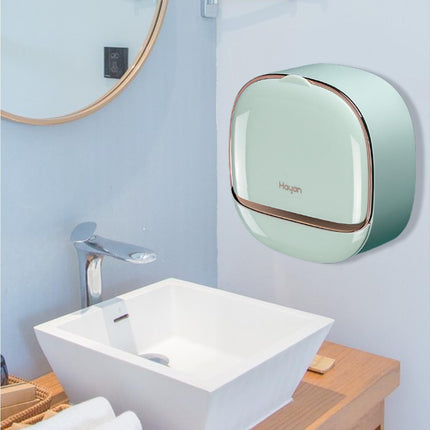 Soap Box Flip Cover Waterproof Dust-proof Wall-Mounted Soap Holder with Lid for Bathroom -Mint Green