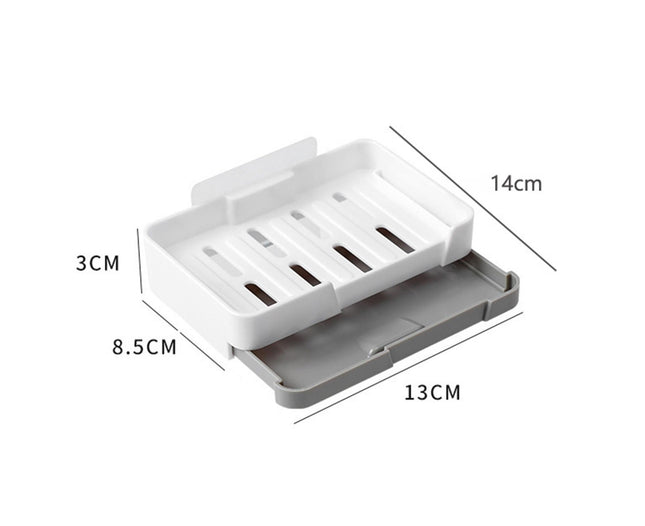 Soap Box Punch Free Good Load Capacity Plastic Soap Holder with Water Tray for Home – product detail