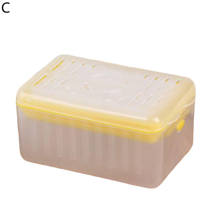 Soap Box with Bubbler Hands Free Transparent Detachable Easy to Clean Storage Plastic Roller Style Soap Holder Bathroom Accessories