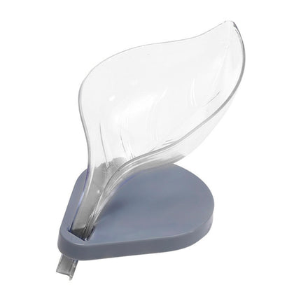 Soap Holder Drainage Design Leaf Shape Solid Color Punch-free Great Stickiness Storage Soaps Sturdy Structure with Sucker Soap Plate Bathroom Stufflear