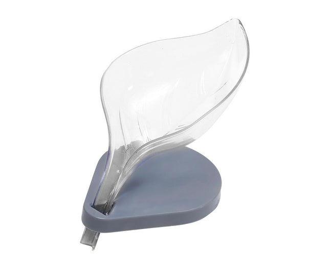 Soap Holder Drainage Design Leaf Shape Solid Color Punch-free Great Stickiness Storage Soaps