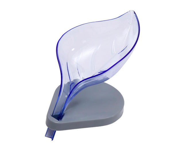 Soap Holder Drainage Design Leaf Shape Solid Color Punch-free Great Stickiness Storage Soaps Sturdy