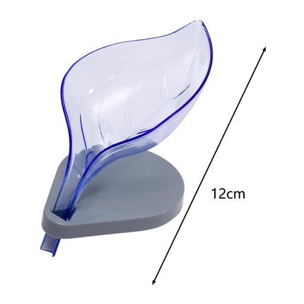Soap Holder Drainage Design Leaf Shape Solid Color Punch-free Great Stickiness Storage Soaps Sturdy Structure with Sucker Soap Plate Bathroom Stuffoffee