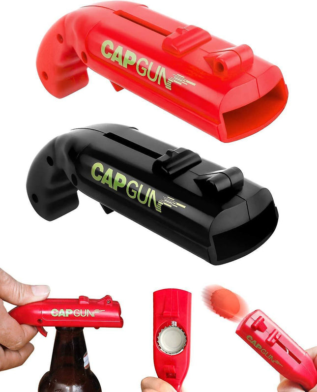 Beautiful Gift 2 Pack Beer Bottle Opener Cap Gun Kitchen Gadgets Novelty Unique Gifts for Men