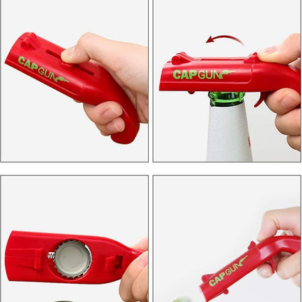 Beautiful Gift 2 Pack Beer Bottle Opener Cap Gun,Kitchen Gadgets Novelty Unique Gifts for Men