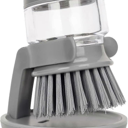 Soap Brush with Organizer, Kitchen Dish Brush Set for Cleaning Pots and Pans (Grey)