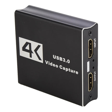 Video Capture Card 1080P High Speed 4K HDMI-compatible to USB3.0 Game Capture Device for Live Streaming - Black