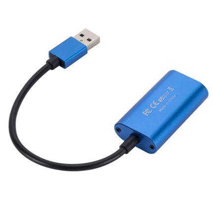 Video Capture Card Portable High Resolution Low Latency HDMI-compatible to USB 3.0 Game Capture Device for Live Streaming - Blue