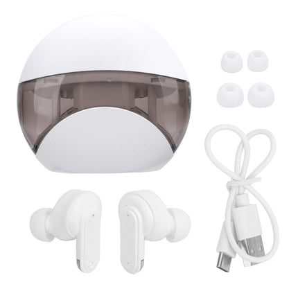 Translation Earbuds with APP 144 Languages Online BT5.4 Noise Cancelling Stereo Sound Language Translator for Android White