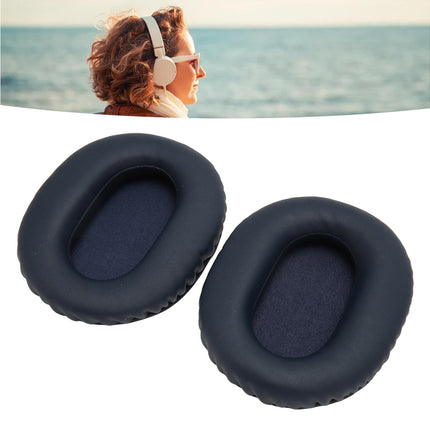 2pcs Ear Cushions Replacement Soft Protein Leather Noise Isolation Foam Thickened Pads for WH CH710N CH720N XB900N Blue