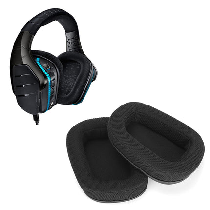 Ear Cushion Pads Sponge Breathable Mesh Replacement Earpads Cover Compatible for Logitech G633 G933