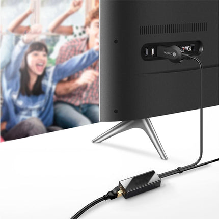 Wired Network Card High-speed Anti-interference Plug Play Micro USB2.0 10/100Mbps External WiFi Network Card for Desktop - Black