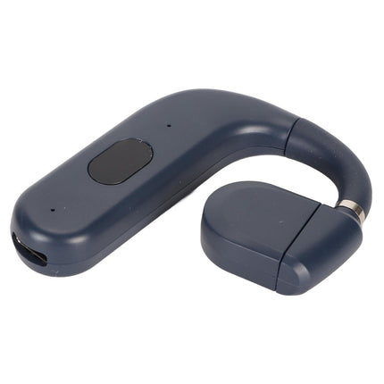 Bluetooth Headset BT 5.3 Noise Cancelling HD Calls Long Battery Life Single Ear Earpiece for Business Sports Game Blue
