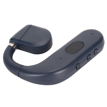 Bluetooth Headset BT 5.3 Noise Cancelling HD Calls Long Battery Life Single Ear Earpiece for Business Sports Game Blue