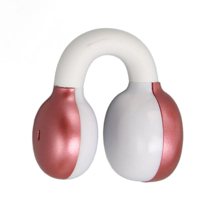 Bluetooth Clip On Earphones HiFi Stereo Noise Cancelling Waterproof Clip On Open Ear Headphones for Sports Music Calling Pink