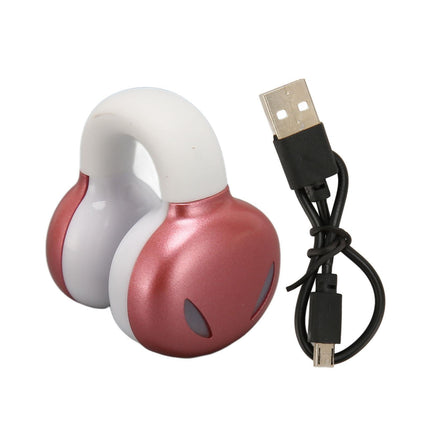 Bluetooth Clip On Earphones HiFi Stereo Noise Cancelling Waterproof Clip On Open Ear Headphones for Sports Music Calling Pink