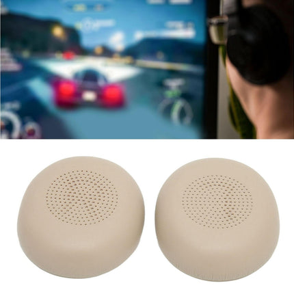 Headphone Earpads Professional Protein Leather Replacement Ear Pad Cushions for Jabra ELITE 45h Headphones Gold