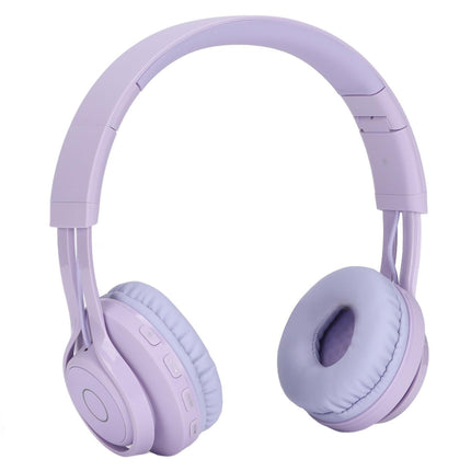 babies Bluetooth Headphones Foldable Ajustable RGB Colorful Light Headset with Mic for babies Study BT06C