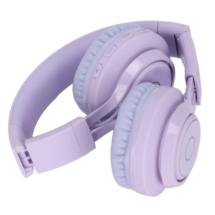 babies Bluetooth Headphones Foldable Ajustable RGB Colorful Light Headset with Mic for babies Study BT06C
