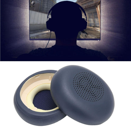 Headphone Earpads Professional Protein Leather Replacement Ear Pad Cushions for Jabra ELITE 45h Headphones Dark Blue