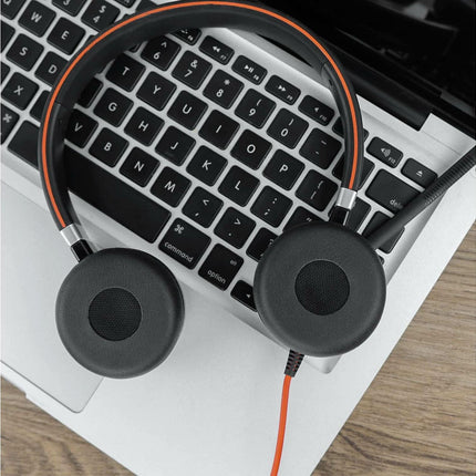 Replacement Earpads Professional Protein Leather Headphone Ear Cushions for Jabra Evolve 20 20se 30 30II 40 65 65+