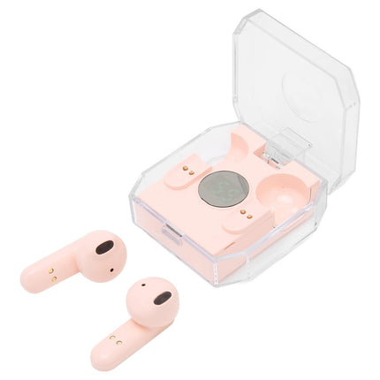Smart Voice Translator Earbuds Support 144 Languages Online Translation Power Display Translating Headset for Traveling Pink
