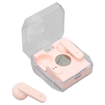 Smart Voice Translator Earbuds Support 144 Languages Online Translation Power Display Translating Headset for Traveling Pink
