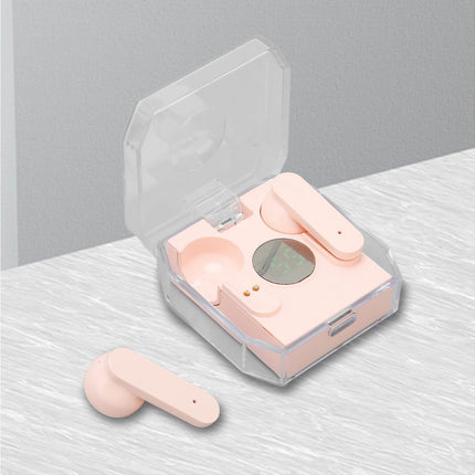 Smart Voice Translator Earbuds Support 144 Languages Online Translation Power Display Translating Headset for Traveling Pink