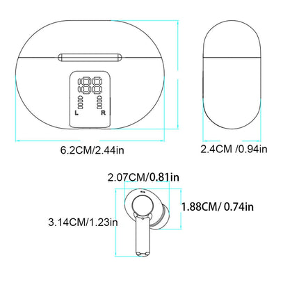 Translator Earbuds Real-Time Language Headphones with BT Connectivity Translation in Over 100 Languages Standby Time Approx Hours