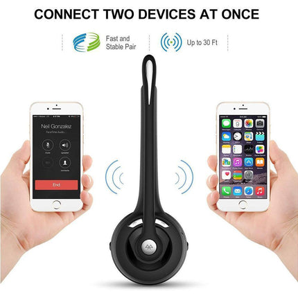 Bluetooth Headset - Office Wireless - Over the Head Bluetooth Earpiece with Mic