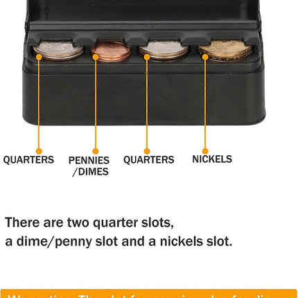 Universal Car Coin Change Organizer Compatible with Coins of Different Sizes, Car Interior Accessories