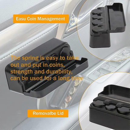 Universal Car Coin Change Organizer Compatible with Coins of Different Sizes, Car Interior Accessories