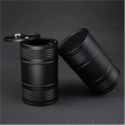 Interior accessories PRECISION WORK Car Ashtray Fit For Car Oil Barrel Metal Ash Tray In Car Ashtrays Cup Holder Fit For Auto Accessories Interior Dec