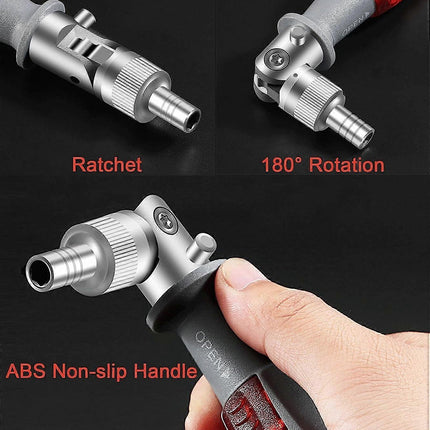 Ratchet Screwdriver with gripic Multi Bit, 10 in 1, Small Pocket Mini Screwdriver, Suitable for Home and Interior Car Accessory, Red, 1 Piece