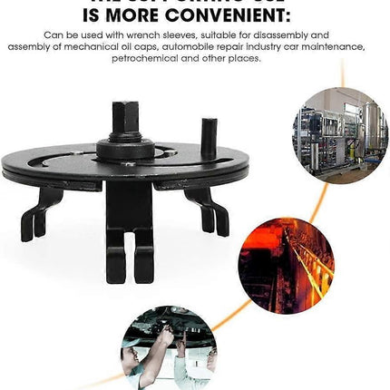 Car Accessory 100-170mm Adjustable 3 Jaw Fuel Tank Lid Wrench Tank Cover Oil Pump Cap Removal Wrench Tool