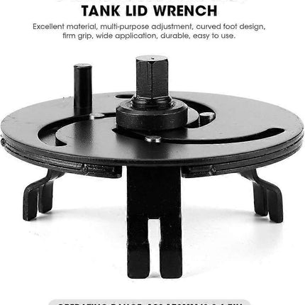 Car Accessory 100-170mm Adjustable 3 Jaw Fuel Tank Lid Wrench Tank Cover Oil Pump Cap Removal Wrench Tool