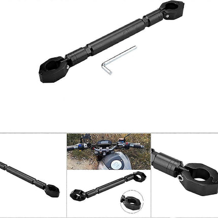 1Pcs Motorcycle Balance Bar Motorcycle Handlebar Big Car Modified Aluminum Alloy Motorcycle Balance Handlebar Cross Bar Motorcycle Accessories (Black)