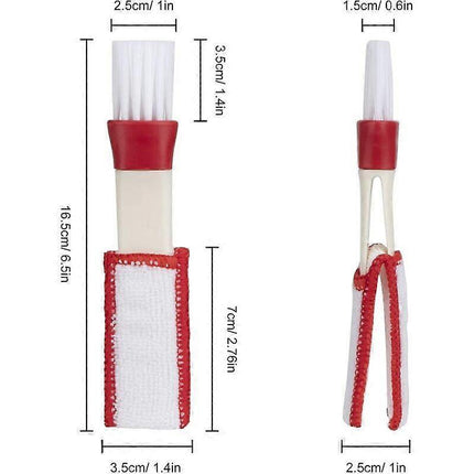 Car Vent Cleaning Brush Microfiber Cleaners for Window Louver Air Conditioner Roller Shutters 2 Pieces
