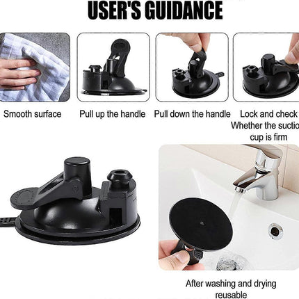 3Pcs Heavy Duty Suction Cups, Car Tie Down Hook, Camping Tarp Accessory with security Hook, Strong Power for Camping, Traveling and Other Outdoor Activi