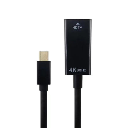 Mini DisplayPort to HDMI Short Cable - 4K mDP to HDMI Adapter for MacBook, Surface, TV, Monitor, Projector (Black)