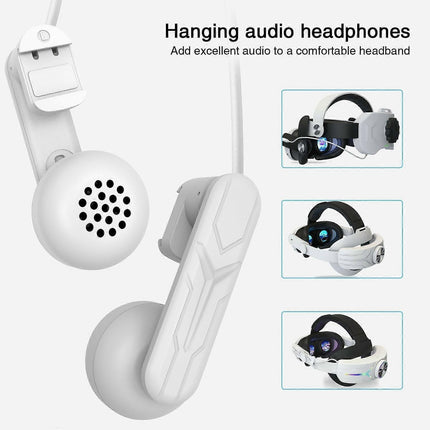 Type A Wired Earphones for Meta Quest 2/3 VR Headset Accessories 3.5mm Headphone with Stretchable