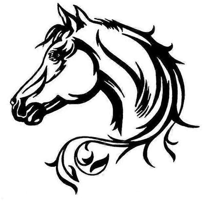 Horse Head Car Sticker Car Window Glass Animal Sticker