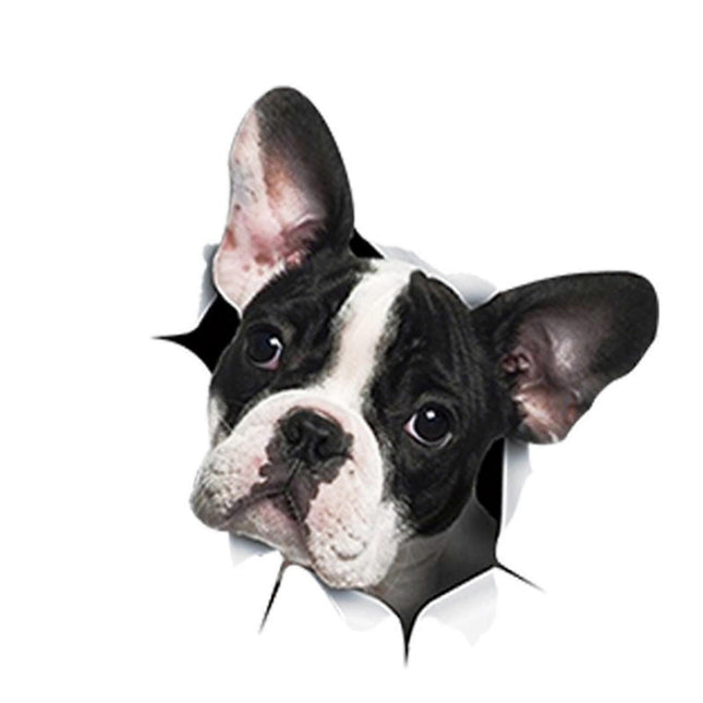 Car Decals Dog Car Stickers Dogs Lover Car Crack Decal 3d Realistic V1263-JX-3139