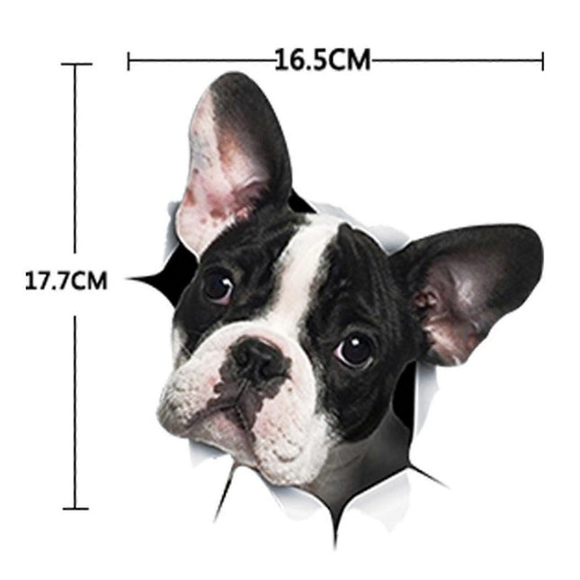 Car Decals Dog Car Stickers Dogs Lover Car Crack Decal 3d Realistic – product detail