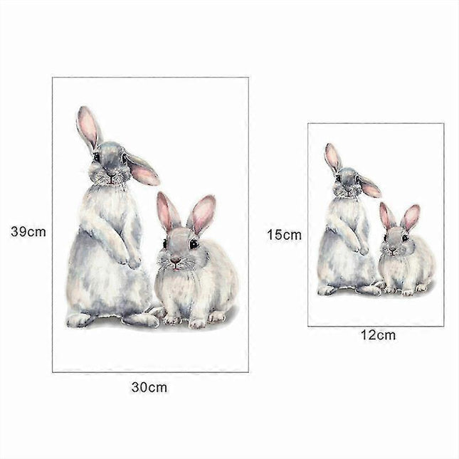 30 40cm Typography Wall Sticker Two Cute Rabbits babies Room – product detail