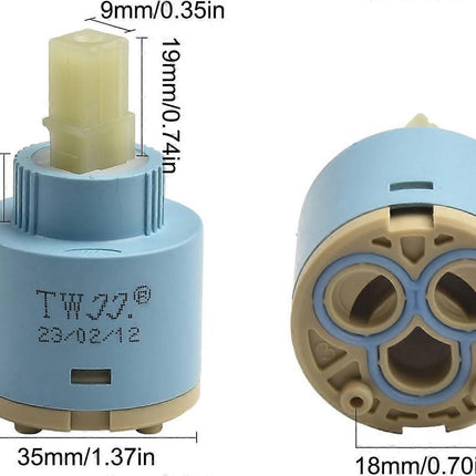 Faucet Cartridge, Ceramic Faucet Cartridge, Replacement Faucets, Replacement Inner Cartridge for Kitchen Bathroom Faucet (35mm)